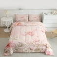 thumbnail image 3 of Feelyou Kawaii Butterfly Teens Bedding Comforter Set, Pink Spring Flower Floral Twin Comforter Sets, Fairy Tale Princess Reversible Bedding Set, Super Cozy Room Decor, 2-Piece, 3 of 9