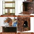 thumbnail image 5 of HomGarden 2-in-1 Cat Hidden Litter Box Enclosure W/Storage Shelves, Cat Washroom & Furniture, Rustic Brown, 5 of 10