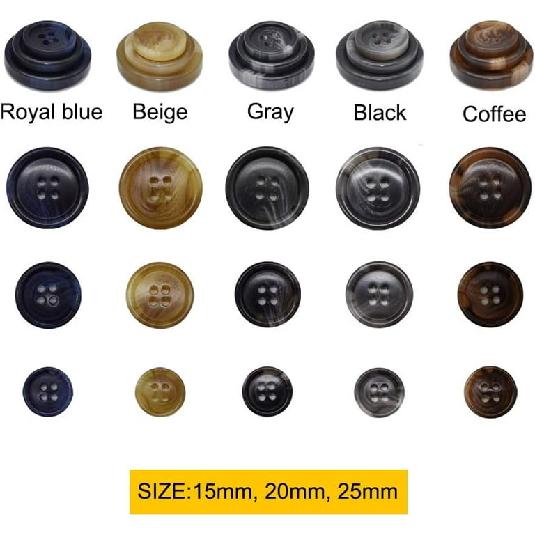 Leekayer 10pcs Dark Coffee Color Resin Toggle Buttons Horn Tooth Shape Two Holes for Duffel Coat Jacket Blazer Sewing 40mm Long Horn Buttons