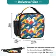 thumbnail image 2 of ALAZA Abstract Colorful Line Shape Lunch Box Insulated Lunch Bag Cooler Tote with Shoulder Strap, 2 of 7