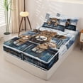 thumbnail image 2 of Erosebridal Western Highland Cow Zipper Twin Comforter Sets with Fitted Sheet and 2 Pillowcases,Rustic Truck Zipper Bedding Set For Girls,Light Gray Reversible,4pcs, 2 of 7