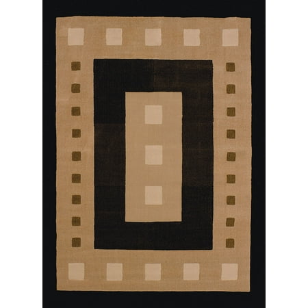 United Weavers China Garden Area Rugs - 050-31970 Contemporary Black Boxes Squares Shapes Rug