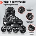 thumbnail image 3 of Patines CENTURFIT Linea 4 Ruedas Profesionales Ajustables Adultos Color Negro Talla De Los Patines Gd 24-26.1 ABEC-7, 3 of 11