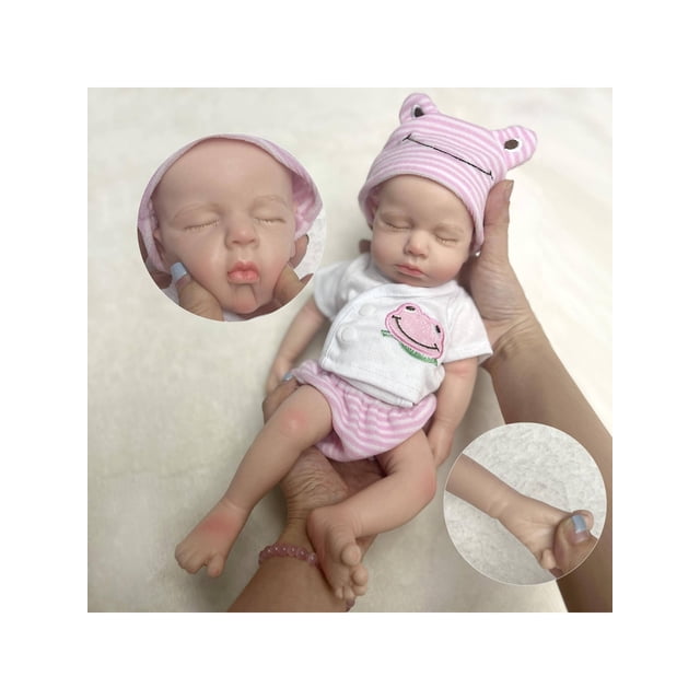 12 Inch 32 cm Reborn Doll Full Body Platinum Silicone Dolls Soft Touch Feeling Baby Newborn Doll Girl