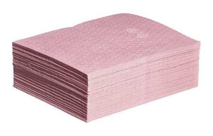 PIG MAT310 Absorbent Mat Pad, Absorbs 11 gal. Chemical, Hazmat, PK 50