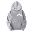 thumbnail image 7 of CUSTG Mens Autumn Winter Back Letter Printing Letter Oversize Loose Plus Size Hooded Pullover Sweatshirt Tops Long Sleeve Holiday Daily Wear, 7 of 7
