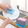 thumbnail image 4 of Vikakiooze Kitchen Soap Dispenser Dishwashing Brush Automatic Liquid Dispenser-in-1 Soap Dispenser Kitchen Sponge Rack 350ml Sink Soap Dispenser Cleaning Concentrate Box, 4 of 7