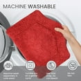 thumbnail image 4 of HOME WEAVERS Waterford Collection Bathroom Rug 100% Cotton Tufted Bath Rug, Extra Soft and Absorbent Bath Rugs, Non-Slip Bath Mats, Machine Washable bath rugs for Bathroom, 17"x24" Rectangle, Red, 4 of 8