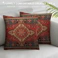 thumbnail image 3 of COMIO  Throw Pillow Cover Case Antique Oriental Turkish Carpet Pattern Print Red - Soft Pillow Case for Decorative Bedroom/Livingroom/Sofa/Farm House - Cushion Covers, 3 of 5