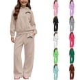 thumbnail image 5 of sususu Girls Letter Hoodie And Pants Set Casual For Everyday Wear, 5 of 7