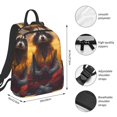thumbnail image 2 of Xecao Sunset Flower Meditating Raccoon print Backpack For women men Aesthetic Lightweight Travel Daypack Simple Cute Backpack For Bookbag, 2 of 5