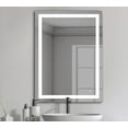 thumbnail image 2 of Espejo Luz Led De Pared Tocador Baño Touch Cambio 3 Luces Marco Modelo Blanco, 2 of 4