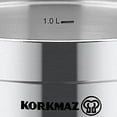 thumbnail image 2 of Korkmaz Gastro Proline 1.8 Quart Stainless Steel Mixing Bowl in Silver, 2 of 4
