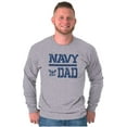 thumbnail image 4 of US Navy Dad Military Anchor Logo Men Big & Tall Long Sleeve Tee Brisco Brands 3X, 4 of 5