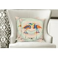 thumbnail image 4 of Ambesonne Flamingo Throw Pillow Cover 2 Pack, Valentines Funky Birds, 16", Multicolor, 4 of 6