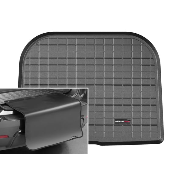 WeatherTech Cargo Trunk Liner with Bumper Protector compatible with Hyundai Sonata, Sonata Hybrid - Trunk With Bumper Protector, Black