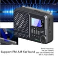 thumbnail image 1 of JIAHAOO Compact AM FM SW Radio USB SD Compatible Black For Home Kitchen Camping Personal Relaxation, 1 of 10