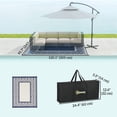 thumbnail image 2 of 8' x 10' Reversible Outdoor RV Rug, Blue and White Gourd Border Polypropylene Patio Mat with Carry Bag, Weather-Resistant Floor Mat for Camping, Beach, Picnic and Garden, 2 of 7