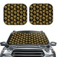 thumbnail image 2 of Yiaed Maple Leaves With Leopard Print Car Front Windshield Sun Shade,Foldable Anti-UV Car Sunshade for Front Window for Most Vehicles-Medium, 2 of 5