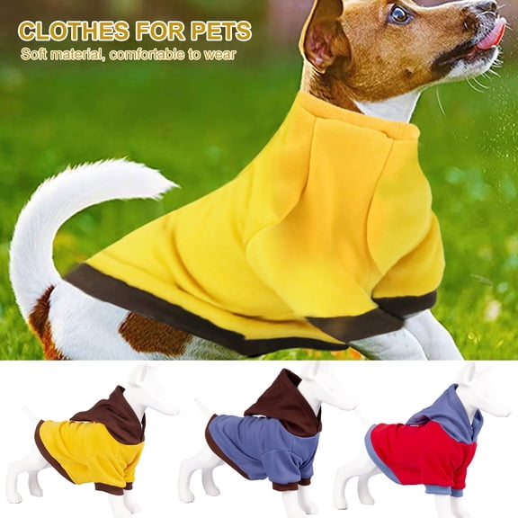 DOPI Pet Sweatshirt Dual-color Keep Warmth Two-leg Fashion Pet Dogs Cats Hoodie Costume for Autumn