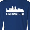 thumbnail image 4 of Inktastic Cincinnati Ohio Skyline City Silhouette Long Sleeve Youth T-Shirt, 4 of 5