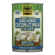 Native Forest Unsweetened Organic Coconut Milk Light 13.5 fl oz Pack of 4