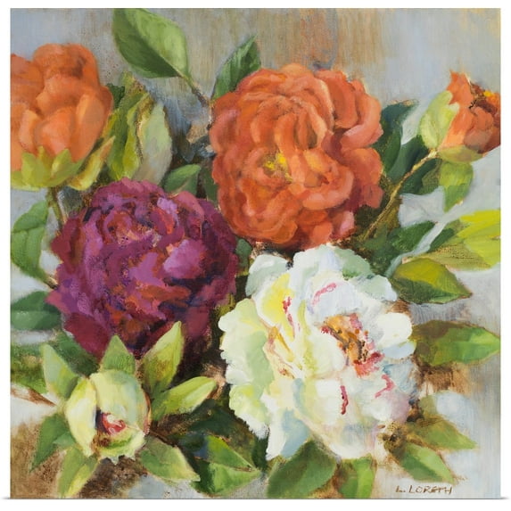 Great BIG Canvas | "Fresh Cut Peonies" Art Print - 24x24