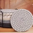 thumbnail image 2 of Boreal Craft Padded 8 Piece Padded Set Heat Insulation Padded Handmade Padded And Cups Dinning Table Place Mats 8 Dinner Mats round Counter Table Set Dining Table Place Mats for 4 Place Mats for, 2 of 6