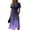 Dark Purple-A#2226, variant on Midi Women's Dresses Summer Beach Vacation Wrap V Neck Swing Dresses Trendy Loose Gradient Short Sleeve Dresses