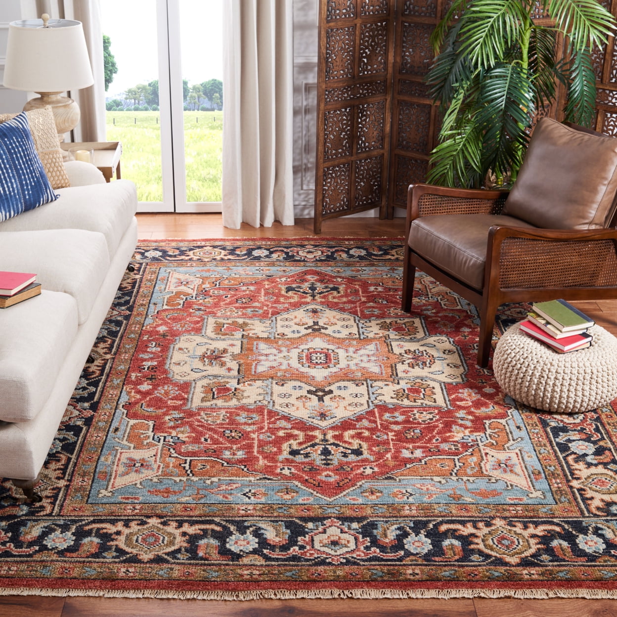 SAFAVIEH Soho SOH732A Handmade Brown / Multi Rug