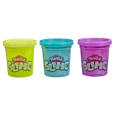 Play-Doh Brand Slime 3-Pack - Yellow, Metallic Purple, & Metallic Teal