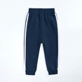 thumbnail image 3 of NAISIBABY Boys Girls Sweatpants, Banded Waist with Pockets Striped Casual Active Fit Jogger Pants Navy 6T, 3 of 6