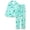 Green Dogs, variant on Satin Silky Pajama Leopard Purple Long Sleeves Set For Little & Big Girls Trendy Cozy 2-Piece Outfit Kid Size 14