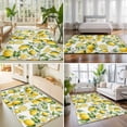thumbnail image 4 of Area Rugs 4'x6'. Lemon Carpet Runner Indoor Outdoor Rugs Home Decor Aesthetic, Yellow Fruits Summer Watercolor Botanical Leaf Plant Non Slip Mats Washable Accent Rug for Living Room Bedroom, 4 of 8