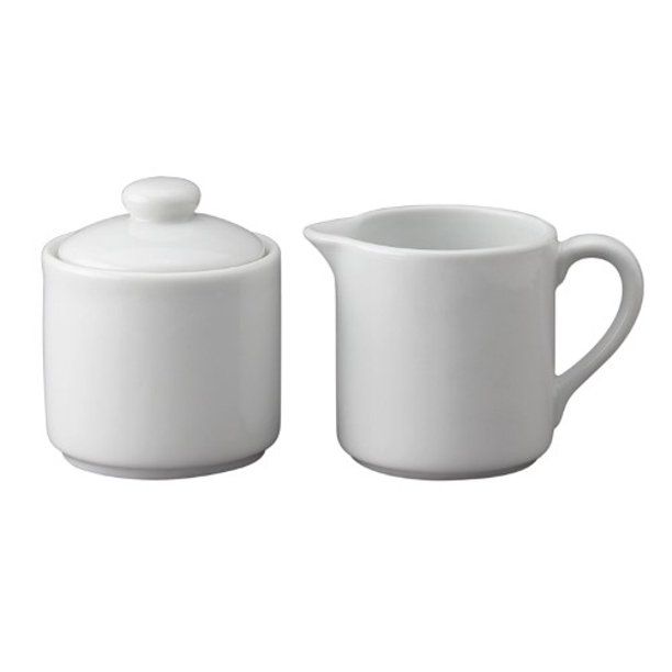 Harold Import Company Porcelain Sugar Bowl and Creamer Set (2 Pieces