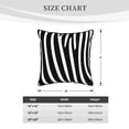 thumbnail image 4 of Velvet Decorative Throw Pillow Covers Set of 2, Soft Square Cushion Cover with Invisible Zipper Zebra Stripes Anima Printing, 18"x18", 4 of 7