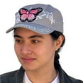 thumbnail image 3 of SILVERFEVER Women's Military Cadet Cap Hat - Patch Cotton - Studded & Embroidered, 3 of 7