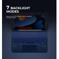 thumbnail image 4 of Funda con teclado Dexnor para iPad 9ª generación con panel táctil, color azul, 4 of 7