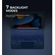 thumbnail image 4 of Funda con teclado Dexnor para iPad 9ª generación con panel táctil, color azul, 4 of 7