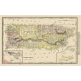 thumbnail image 2 of Cram 18x13 Black Ornate Wood Framed with Double Matting Museum Art Print Titled - Caribbean Puerto Rico - Cram 1898, 2 of 4