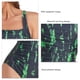 thumbnail image 5 of Traje de baño para mujer Correas espaguetis Impresión elegante Pila Plisada Traje de baño de una pieza Negro M, 5 of 6