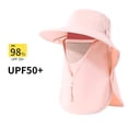 thumbnail image 3 of sususu Sun Hats for Women Uv Protection,Sun Hat with Neck Flap Women's Summer Sun Hat with Detachable Face Visor and Neck Cover for Outdoor Beach Hiking (Pink), 3 of 5