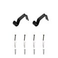 thumbnail image 4 of Mainstays 1/2” Matte Black Single Curtain Rod Bracket Set (2 Pack), 4 of 4