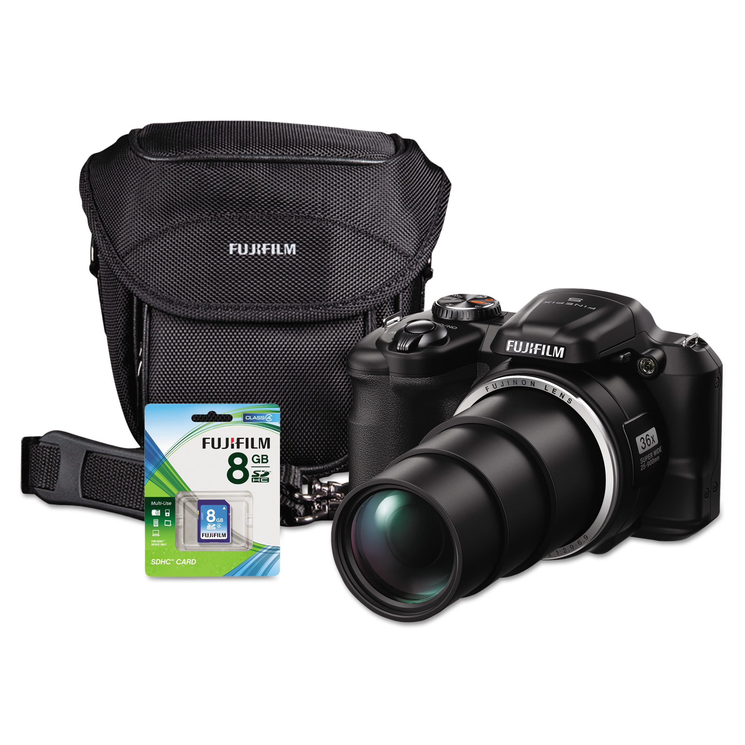 Fujifilm FinePix S8600 Digital Camera Bundle, 36x Optical Zoom, 16MP