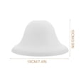thumbnail image 2 of Plastic Horseshoe Lamp Shade Replacement,Hat Shaped Lampshade,White Semi Transparent Spherical Chandelier Cover,3.9x7.4 Inch Lightweight Umbrella Shape Cover for Floor and Table Lamps Lighting(White), 2 of 3