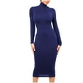 thumbnail image 1 of Birdeem Robe Moulante Aguichant pour Femmes Automne Hiver, Col Montant, en Molleton, Épaissie, Ajustée, Ajustée aux Hanches, 1 of 1