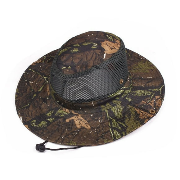 ENJOYW Unisex Summer Camo Breathable Mesh Sun Protection Hat Boonie Outdoor Hunting CapPolyester, Mesh