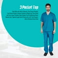 thumbnail image 3 of ACTIVE UNIFORMS Men Scrub Set Medical Scrub Top and Pants (Teal, Medium), 3 of 6