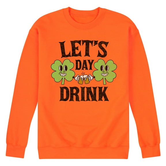 Instant Message - Lets Day Drink - Men's Crew Neck Fleece Pullover
