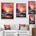 thumbnail image 4 of Designart "Coastal Breeze Stormy Sunset III" Landscapes Canvas Wall Art - Traditional Yellow Sunset Bedroom Canvas Wall Art, 4 of 6